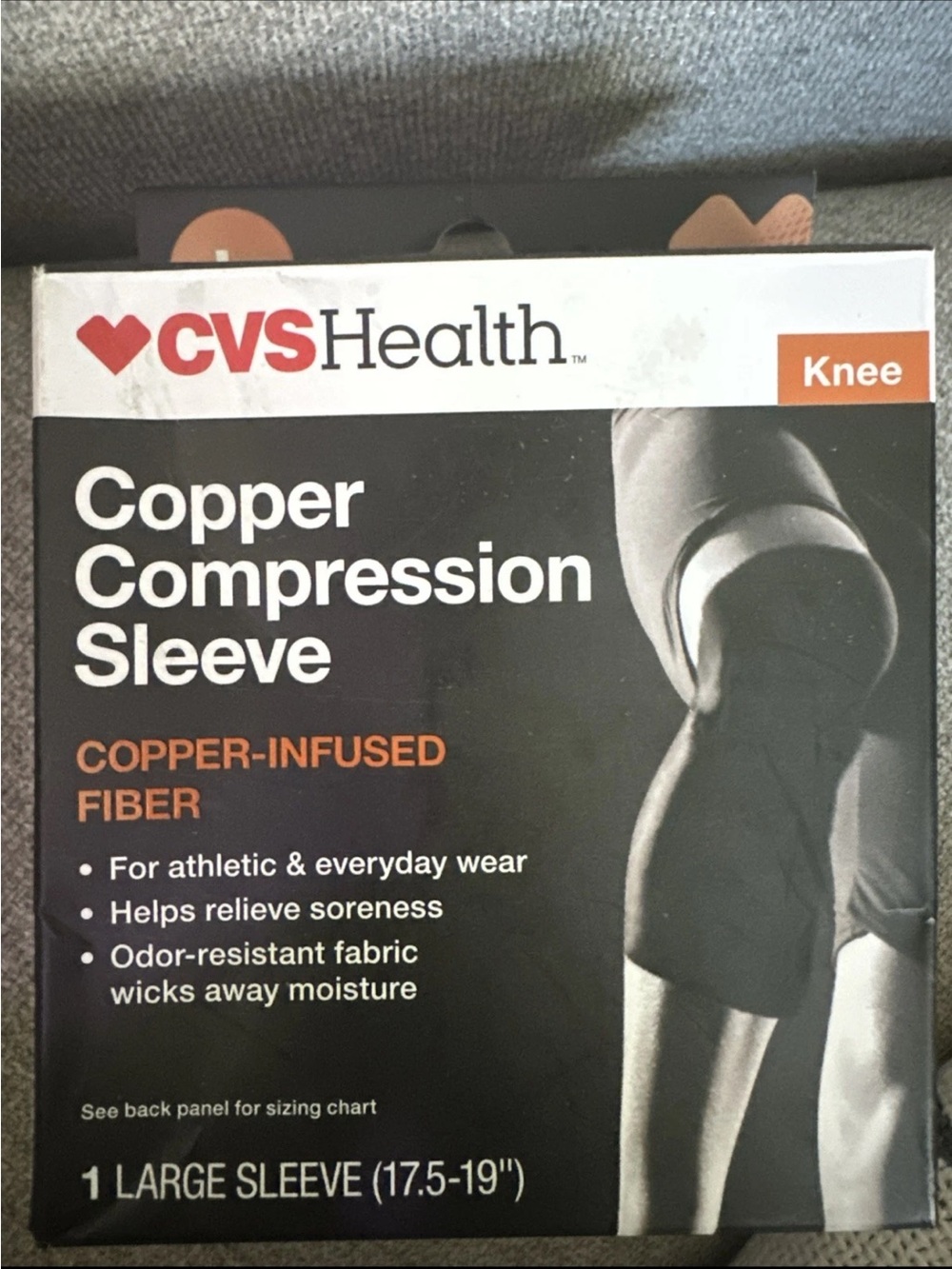 Copper Compression Knee Sleeve - Black